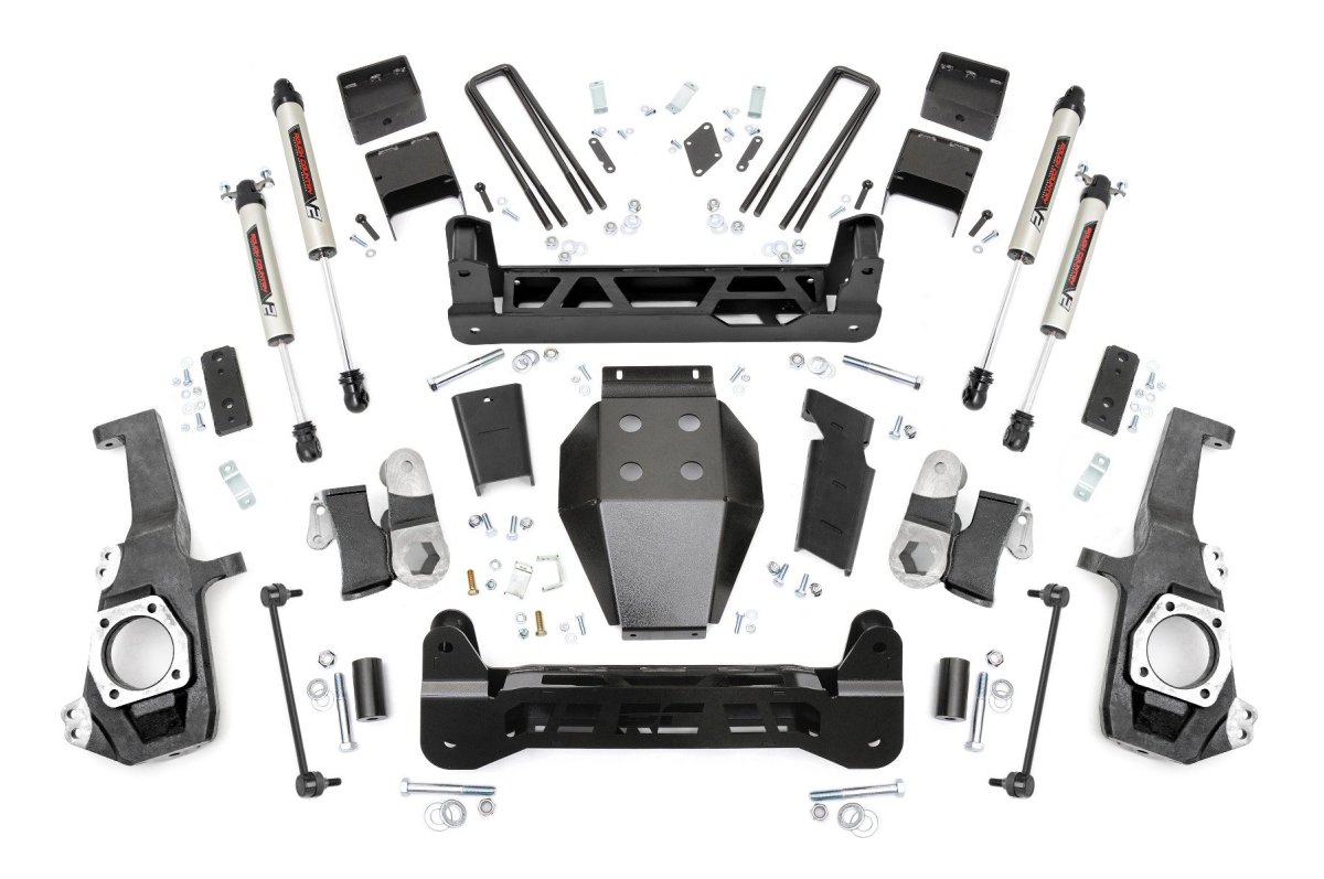 GMC Sierra 2500 HD Suspension Lift Kit - Rough Country - 5 Inch Lift Kit | NTD | V2 | w/ Overloads - '20-'25